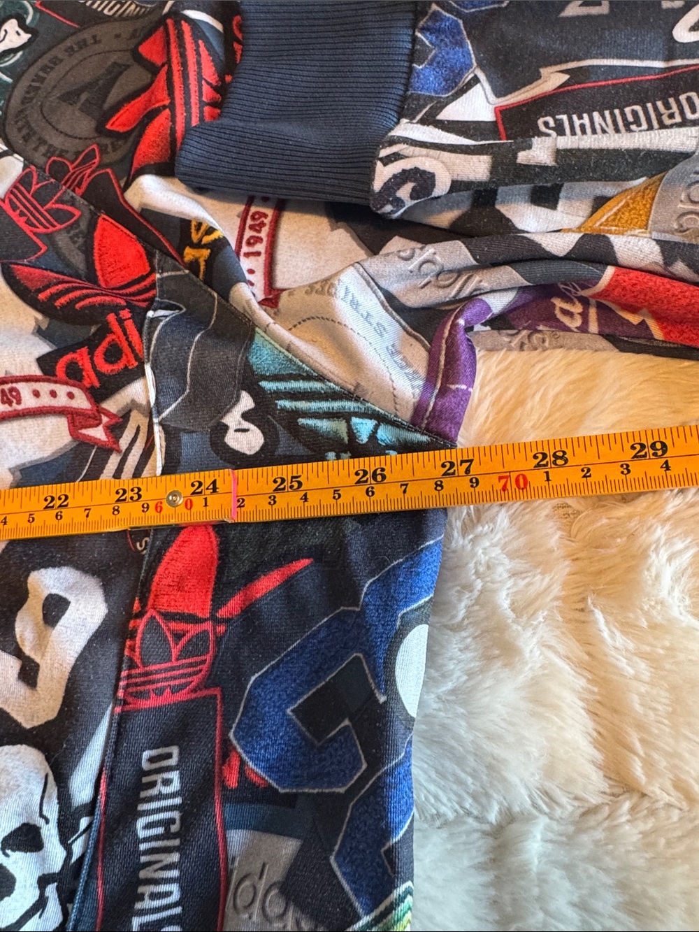 Adidas - All Over Print Logo Zip Up Jacket. Mens 2XL. Logo and Skull print - Picture 7 of 11